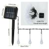 Solar-Powered Outdoor String Lights 21 Feet With 30 LED Water Droplets