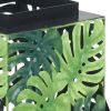 8"W, 14"H Green Metal Candle Lantern With Eclectic Design-Single Unit