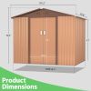 Outdoor Storage Coffee Shed With Doors & Vents