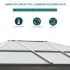 10'x12' Hardtop Polycarbonate Roof Gazebo With Netting & Curtains