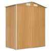 Garden Shed Light Brown 75.6"x 42.5"x 87.8" Galvanized Steel