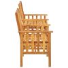 Garden Chairs with Tea Table 62.5"x24"x36.2" Solid Acacia Wood