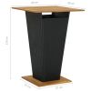 5 Piece Patio Bar Set with Cushions Poly Rattan Black