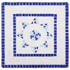 Mosaic Bistro Table Blue and White 23.6" Ceramic