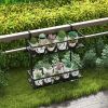 Adjustable Hook Flowerpot Holder With 2 Hanging Planter Baskets
