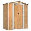 Garden Shed Light Brown 75.6"x 42.5"x 87.8" Galvanized Steel