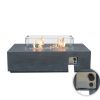 52 Inch Grey Outdoor Concrete Propane Gas Fire Pit
