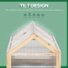 Raised Garden Bed With Polycarbonate Greenhouse & Wooden Frame 48" x 24" x 32"