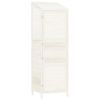 Garden Shed White 21.7"x 20.5"x 68.7" Solid Fir Wood