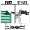 6 x 3 x 1.5 Ft Green Galvanized Metal Raised Garden Bed For Vegetables