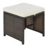 11-Piece Wicker Outdoor Dining Table Set With Cushions
