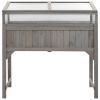 Raised Bed With Greenhouse 43.3"x21.3"x47.2" Solid Fir Wood