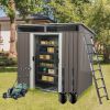6Ft x 5Ft Outdoor Metal Storage Shed With Transparent Panels
