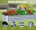 6x3x1ft Galvanized Metal Raised Garden Bed (Silver)