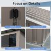 6Ft x 5Ft Outdoor Metal Storage Shed With Transparent Panels