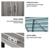Galvanized Steel Outdoor Storage Unit For Two Waste Containers