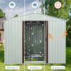 6Ft x 5Ft Outdoor Metal Storage White Shed With Window