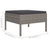 13 Piece Grey Rattan Patio Lounge Set With Cushions