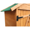 Garden Storage Shed With Wood Natural Finish & Flat Roof 63.58" x 24.6" x 53.15"