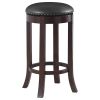 Dark & Medium Brown Swivel Bar Stools (Set of 2)