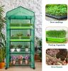 Mini Greenhouse 4 Tier Kit With Caster Wheels & Roll-Up Zipper PE Cover