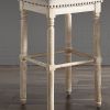 Arnhem Wood Upholstered Bar Stools, Set of 2, Tan