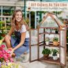 Mini Wooden Greenhouse For Plants