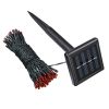 100 Red LED Solar-Powered String Lights