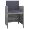 9 Piece Rattan Outdoor Dining Set with Cushions