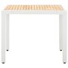 5 Piece Outdoor Dining Set Poly Rattan White