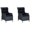 7 Piece Dark Gray Outdoor Garden Dining Set