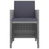 9 Piece Rattan Outdoor Dining Set with Cushions