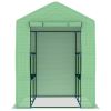 Greenhouse With Shelves Steel 56.3"x56.3"x76.8"