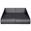 Garden Bed Black 79.1"x54.7" Poly Rattan