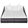 Garden Bed Black 79.1"x54.7" Poly Rattan