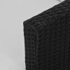 6 Piece Outdoor Dining Set with Cushions Poly Rattan Black