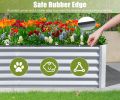 6 x 3 x 1.5 Ft Galvanized Metal Raised Garden Bed For Vegetables & Flowers