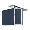 Anthracite Garden Storage 106.3"x 51.2"x 82.1" Made From Galvanized Metal