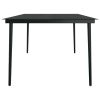 9 Piece Grey & Black Rattan Patio Dining Set