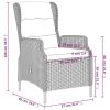 9 Piece Rattan Patio Dining Set Dark Gray