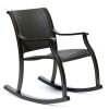 3-Piece Wicker Rocker Bistro Dining Set With Glass Tabletop