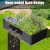 8x4x1.5 Ft Galvanized Metal Raised Garden Bed - Gray