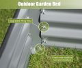 Galvanized Raised Garden Bed 8x4x1 ft - Outdoor Metal Planter Box