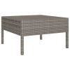 13 Piece Grey Rattan Patio Lounge Set With Cushions