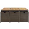 11-Piece Wicker Outdoor Dining Table Set With Cushions