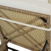 3-Piece Rattan Sofa Set With Adjustable Chaise Lounge Frame