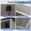 6Ft x 5Ft Outdoor Metal Shed With Window & Clear Panel