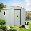 6Ft x 5Ft Outdoor Metal Storage White Shed With Window