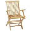 5 Piece Garden Dining Set Solid Wood Teak