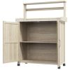 Potting Bench With Storage Cabinet